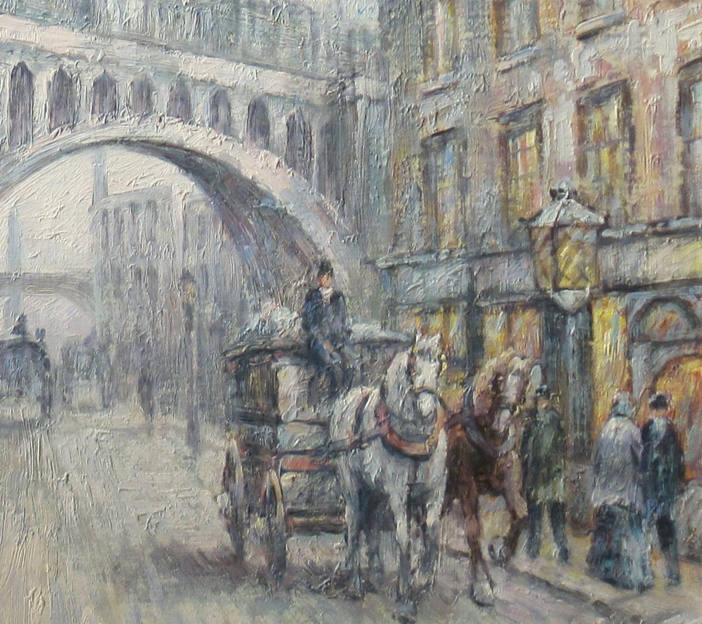 La strada per il commercio - Painting Impressionismo americano di Gail  Sherman Corbett