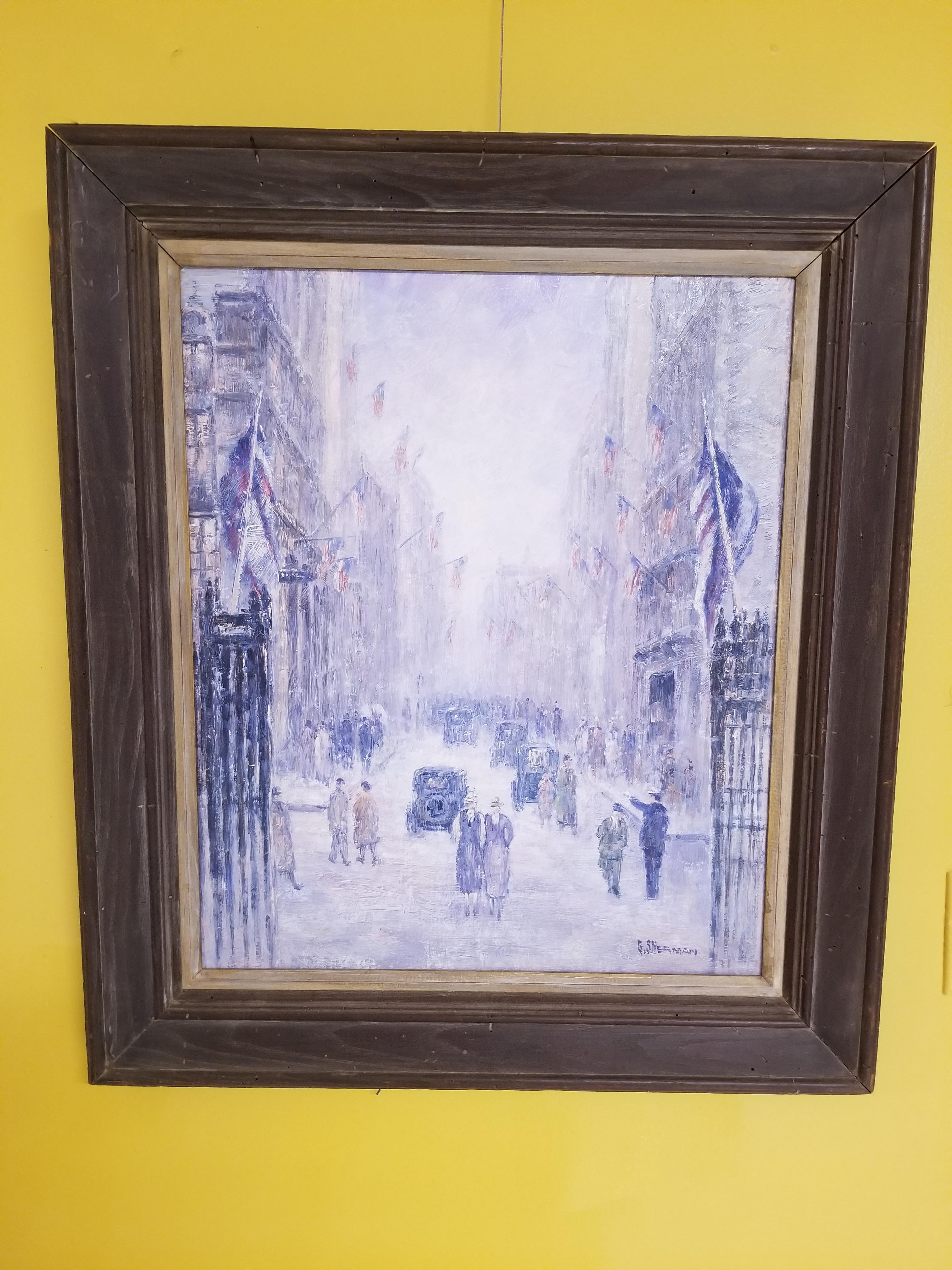 Wall Street New York - Painting di Gail Sherman Corbett