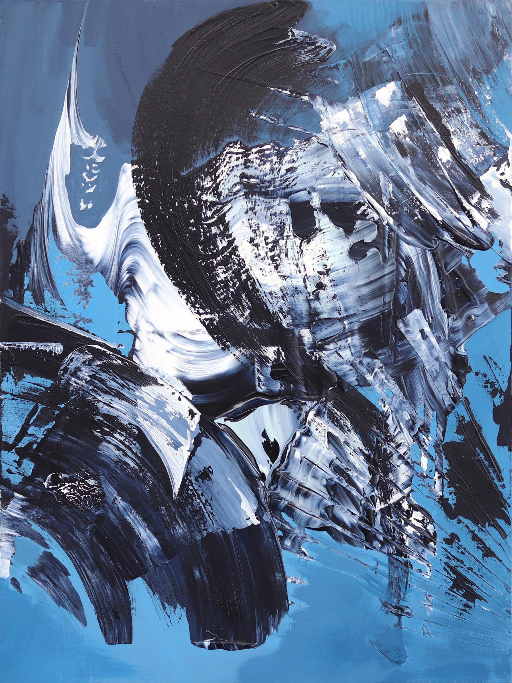 Joy In Motion (Triptychon) – Großformatiges abstraktes Kunstwerk im Angebot 6