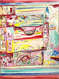 Abstrakt-expressionistisches Gemälde ohne Titel auf Leinwand – handsigniert