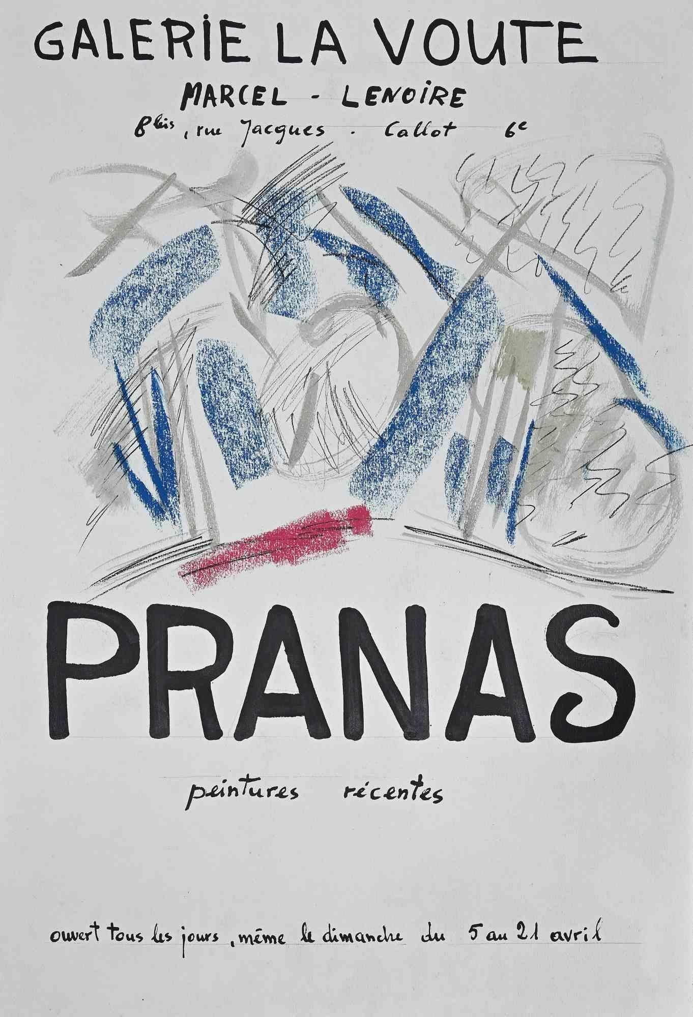 Poster Pranas ist ein Originalplakat für eine Ausstellung von Pranas-Bildern in der Galerie La Voute in Parise (1960).

Das Kunstwerk ist nach einer Arbeit des Künstlers in Tusche, Pastell und Aquarell realisiert. In gutem Zustand. 