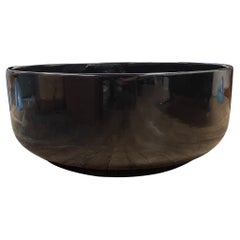 Gainey California Pottery Large Round Black Tire Planter