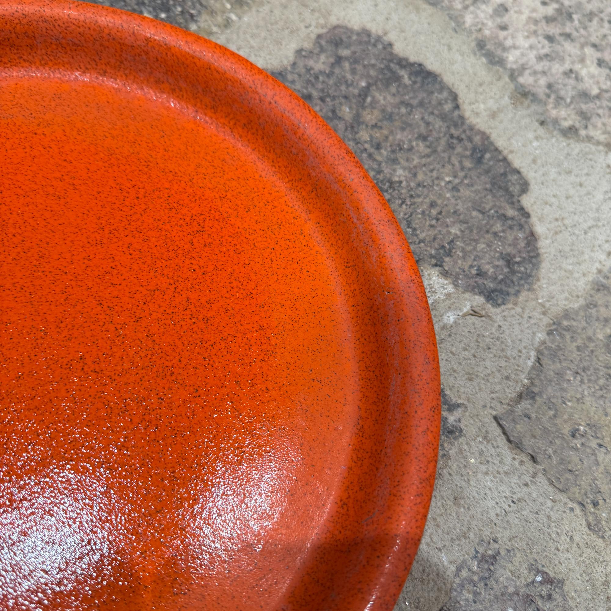 Gainey Pottery Orange Platte für Pflanzer Mitte des Jahrhunderts Modern #2 (Glasiert) im Angebot