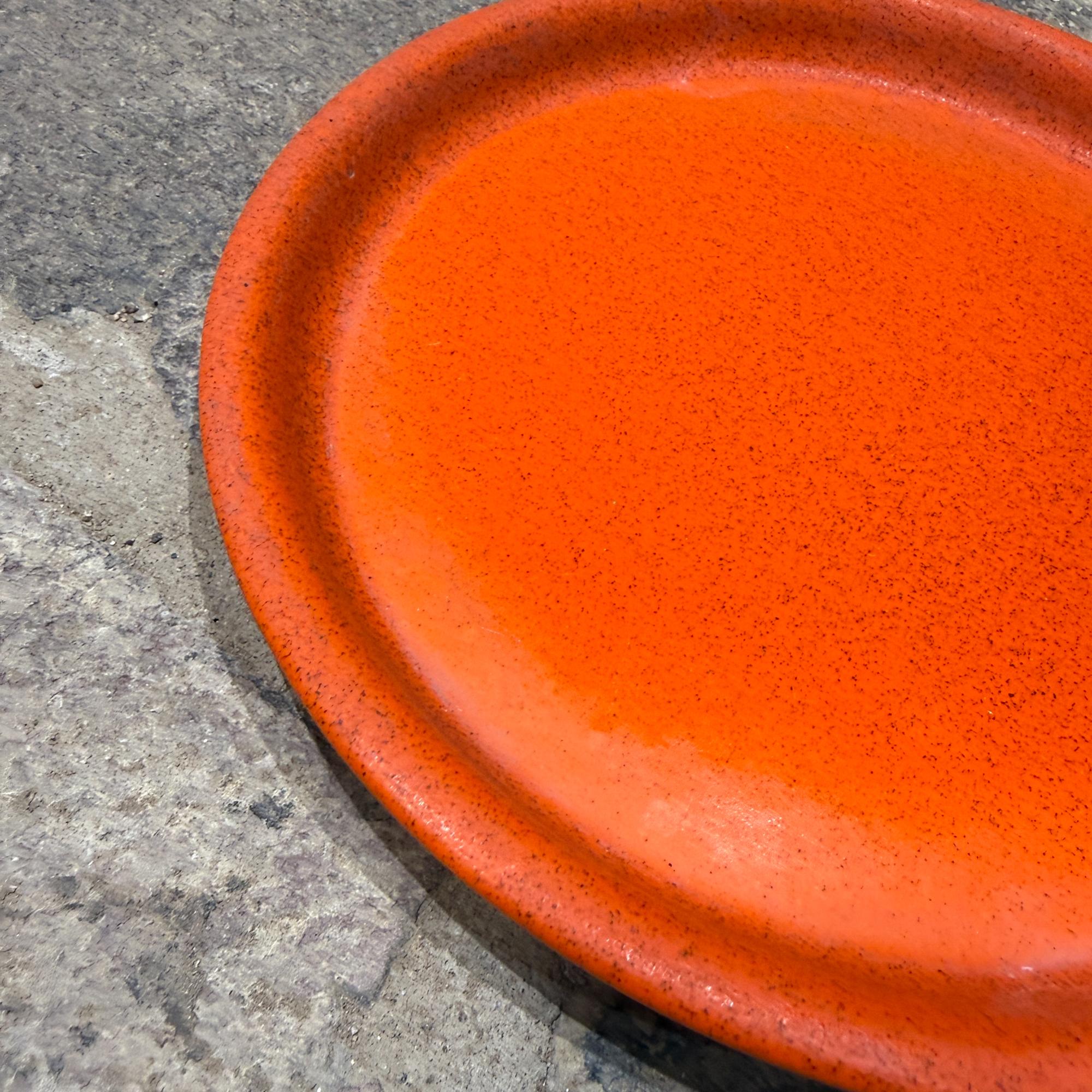 Gainey Pottery Orange Platte für Pflanzer Mitte des Jahrhunderts Modern #2 (Mitte des 20. Jahrhunderts) im Angebot