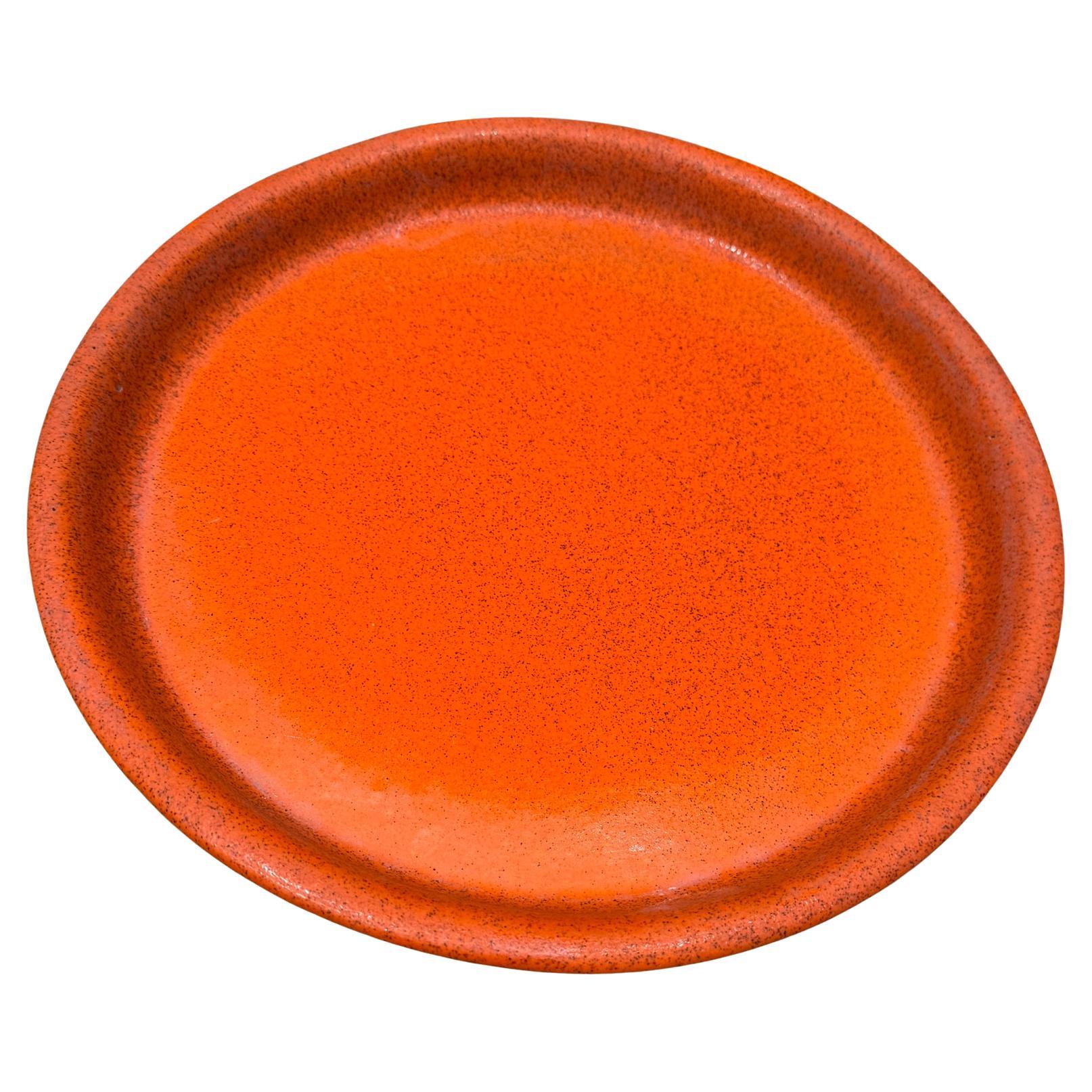 Gainey Pottery Orange Platte für Pflanzer Mitte des Jahrhunderts Modern #2