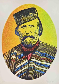 Portrait of Garibaldi - Screen Print by GianGiacomo Spadari - 1982