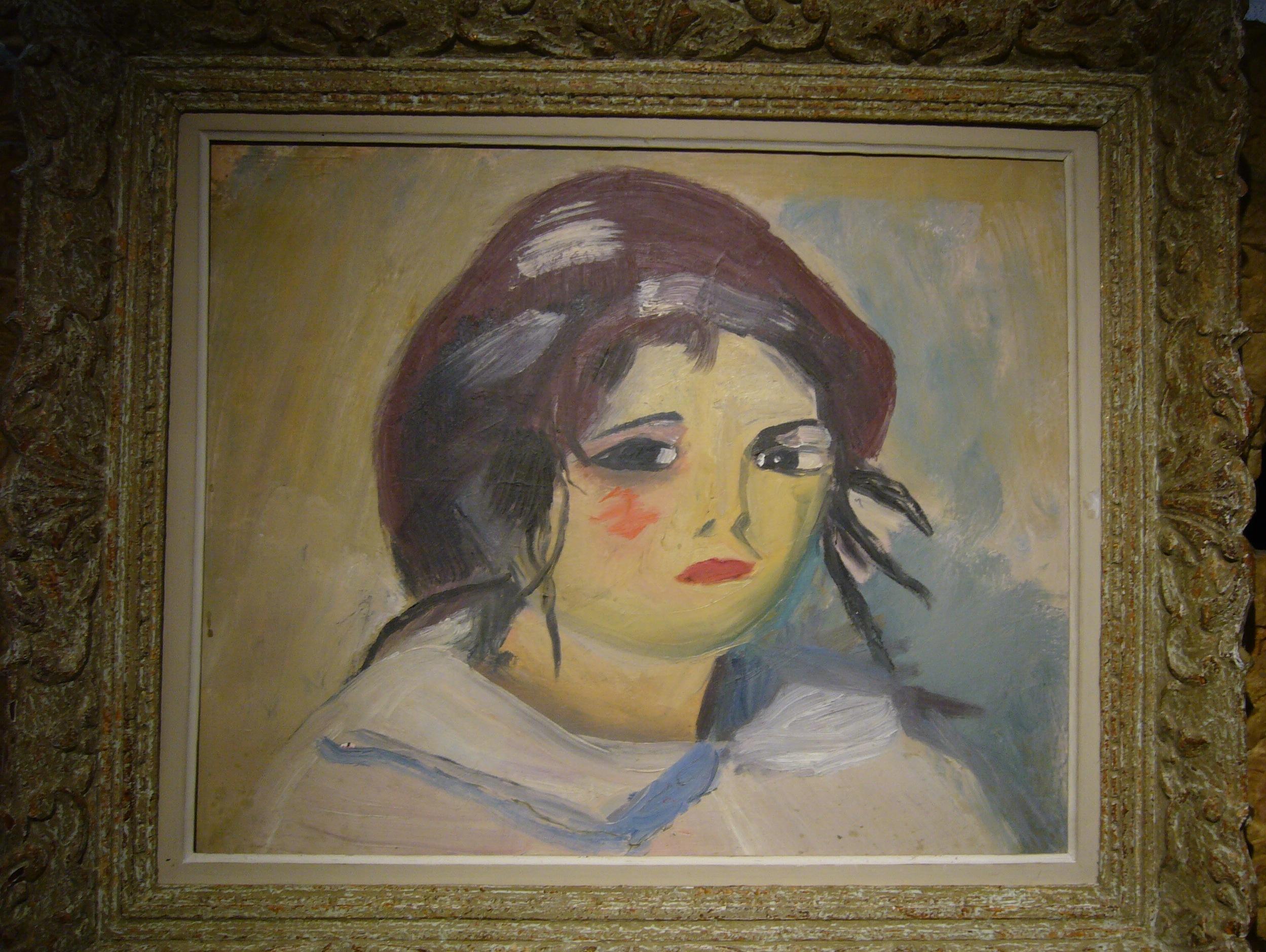 Natasha - huile sur toile, encadré, 38x60 cm. - Painting de Gainon Joelle