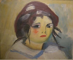 Vintage Natasha - huile sur toile, encadré, 38x60 cm.