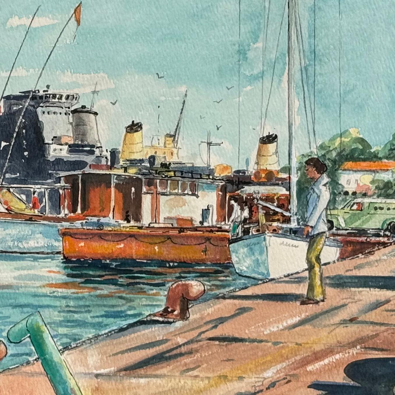 « Papeete Waterfront, Tahiti » de Gainor W. Jackson en vente 2