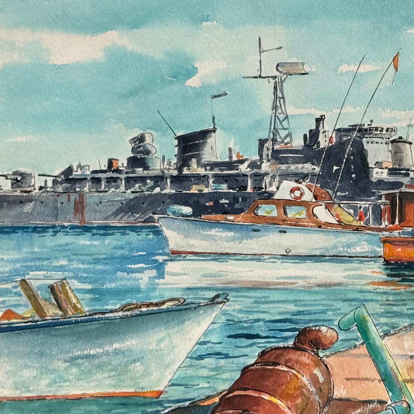 « Papeete Waterfront, Tahiti » de Gainor W. Jackson en vente 3
