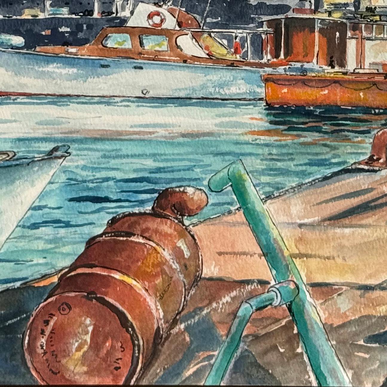 « Papeete Waterfront, Tahiti » de Gainor W. Jackson en vente 4