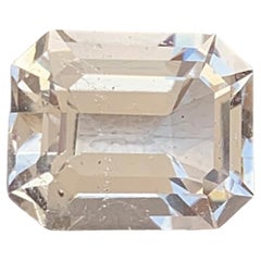 Gaines Gemma Morganite Colore Boro Taglio Smeraldo Naturale 3.30 CTs