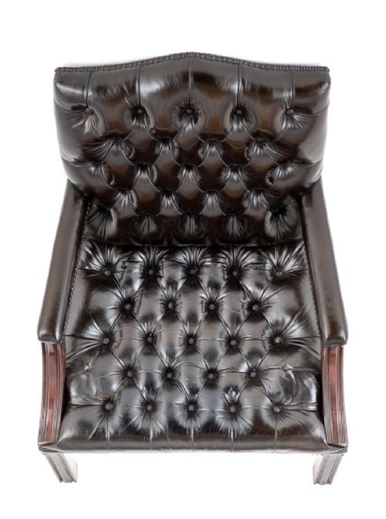 Gainsborough Arm Chair Deep Button Georgian 5