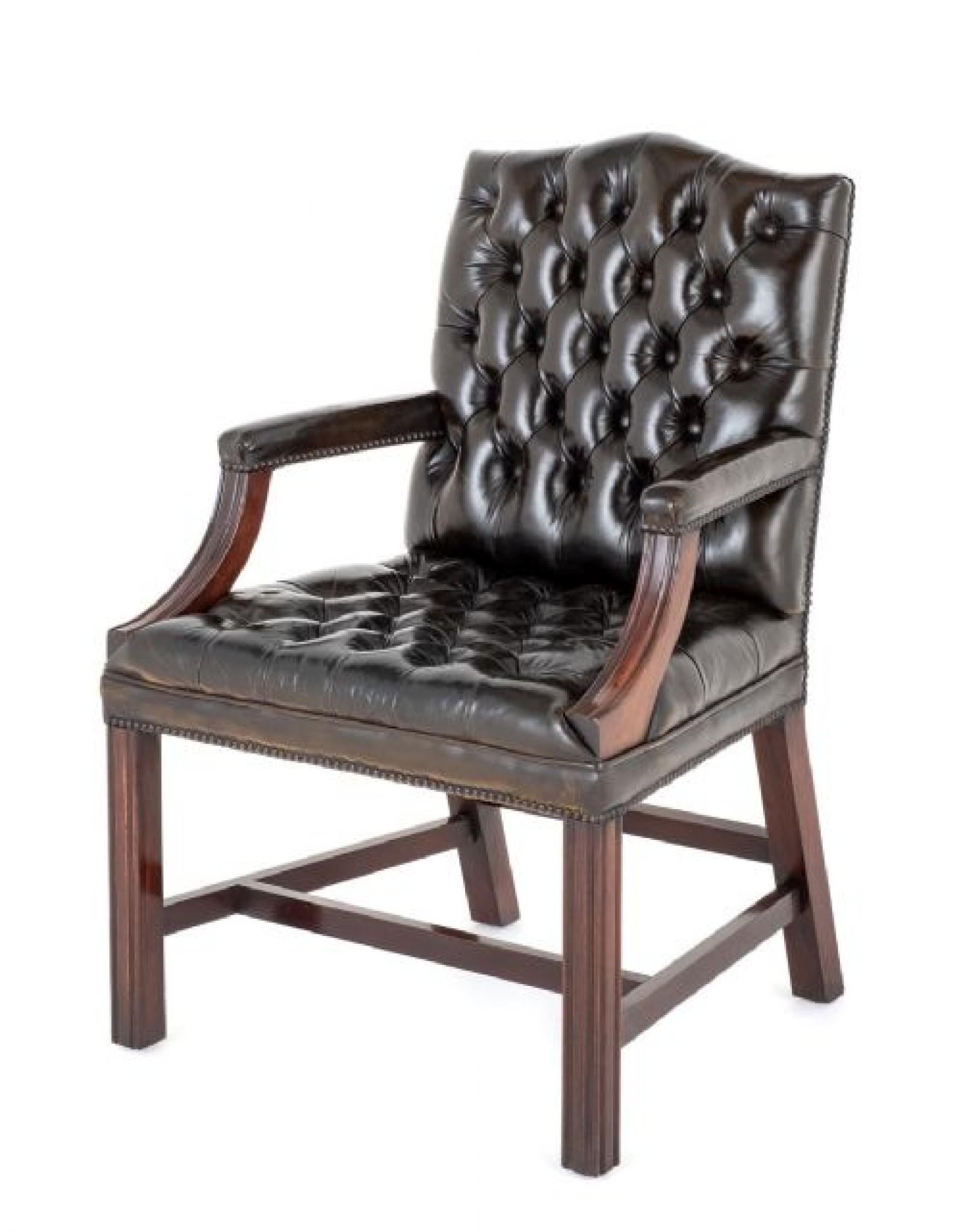 Gainsborough Arm Chair Deep Button Georgian 6