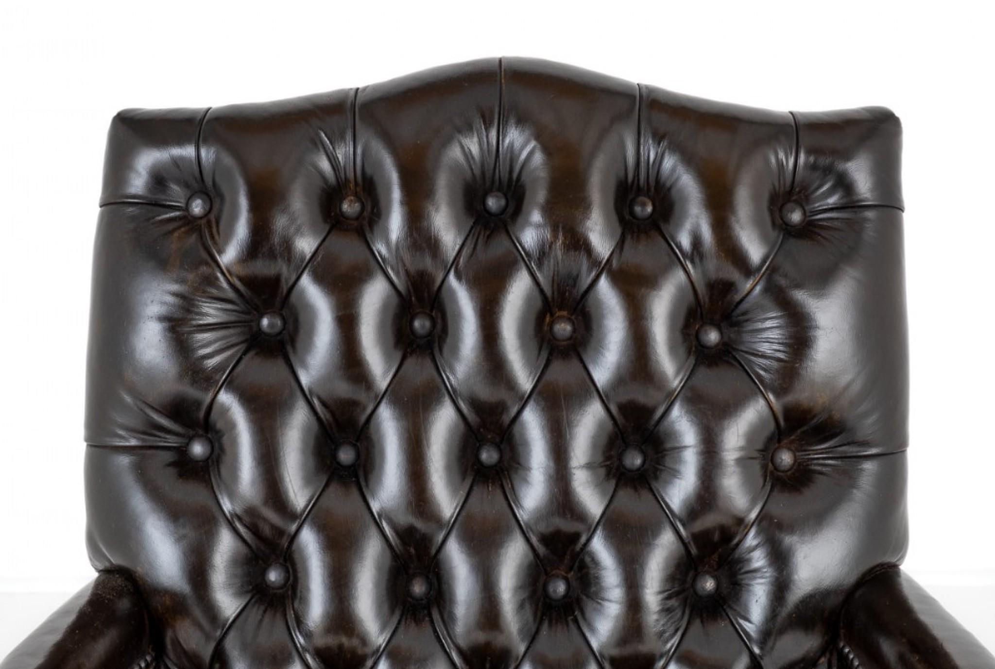 Early 20th Century Gainsborough Arm Chair Deep Button Georgian