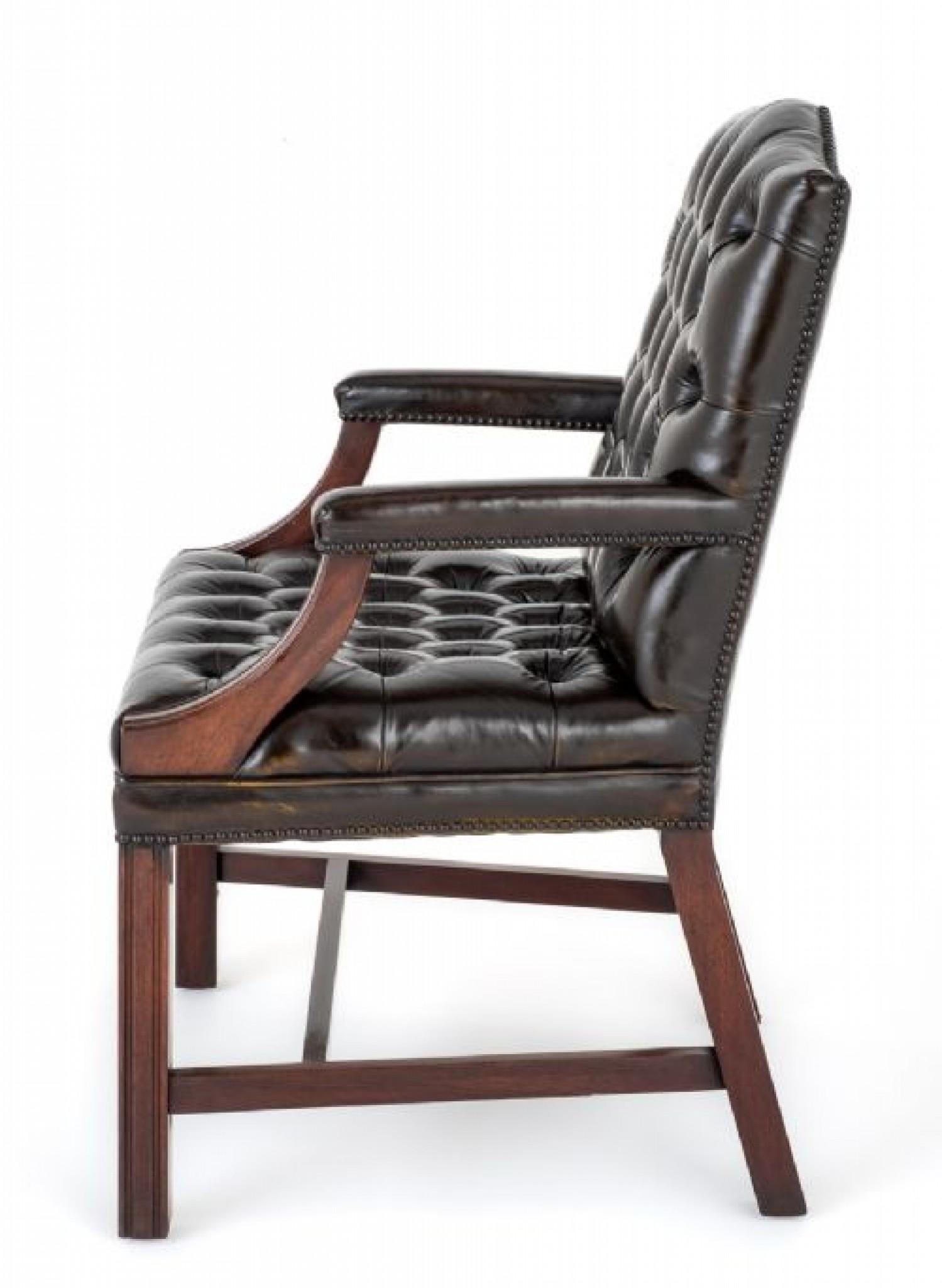 Gainsborough Arm Chair Deep Button Georgian 1