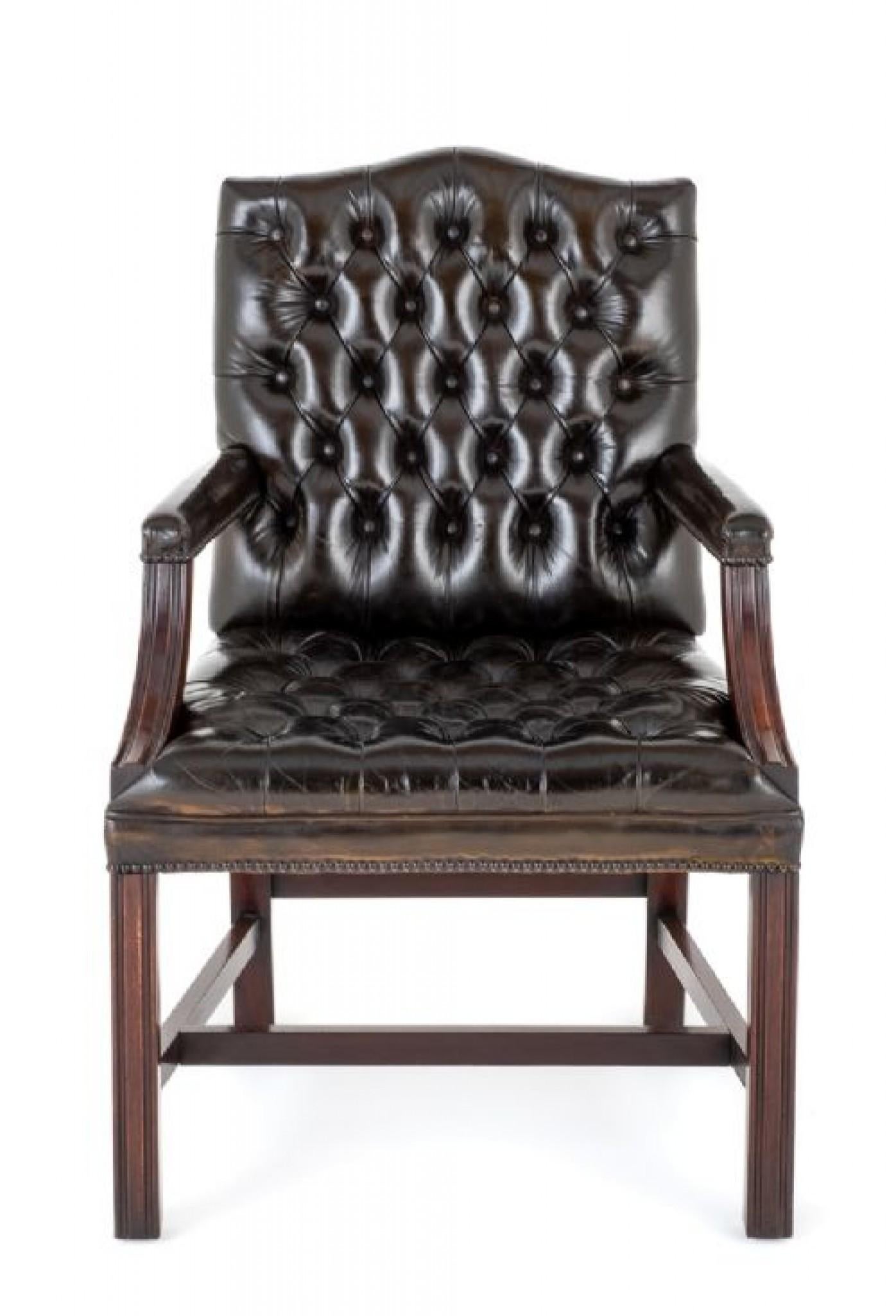 Gainsborough Arm Chair Deep Button Georgian 3