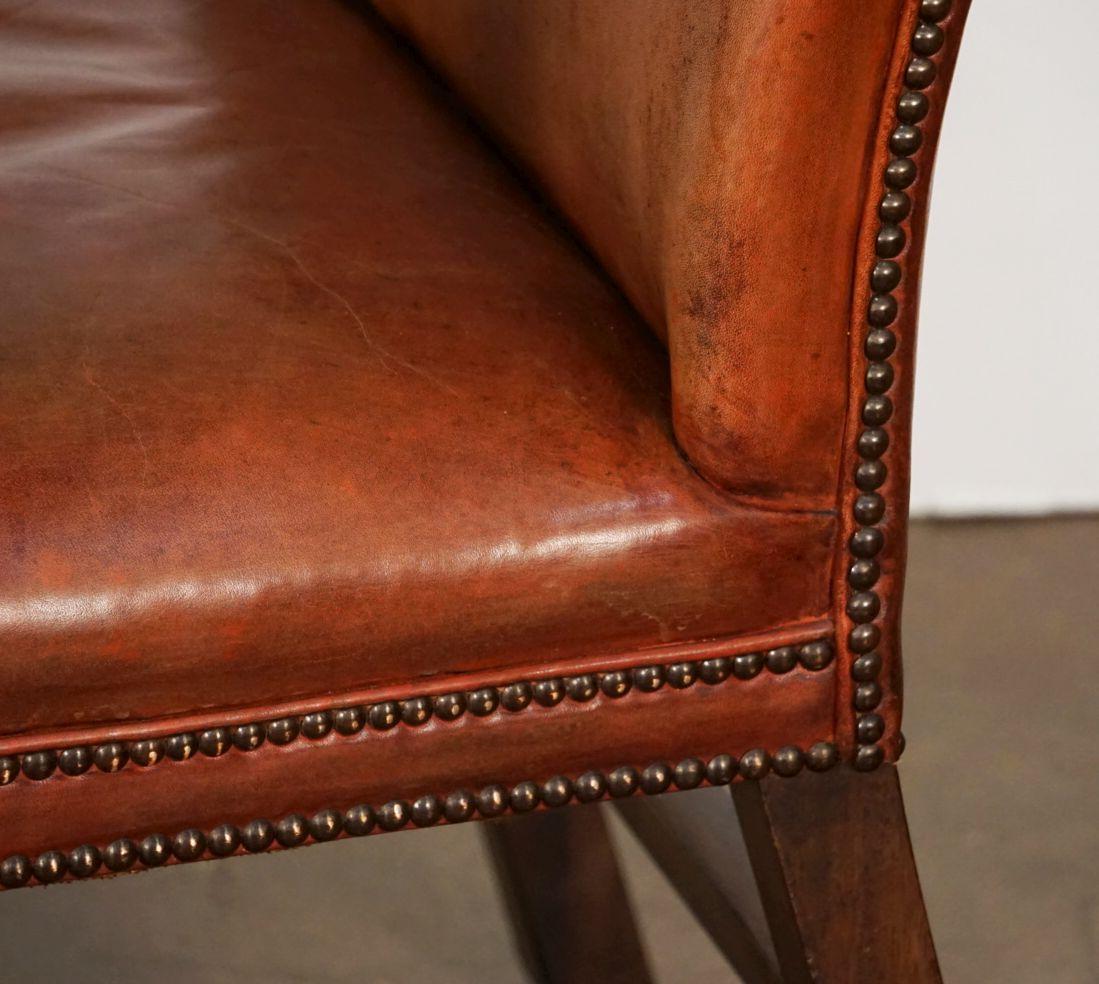 Gainsborough Arm Chair of Leather and Mahogany from England For Sale 6