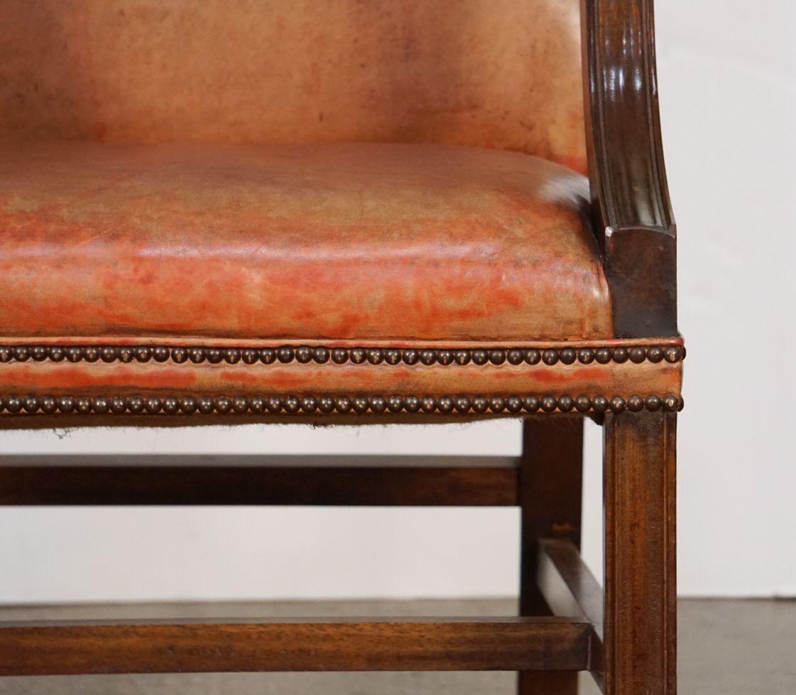 Gainsborough Arm Chair of Leather and Mahogany from England For Sale 2