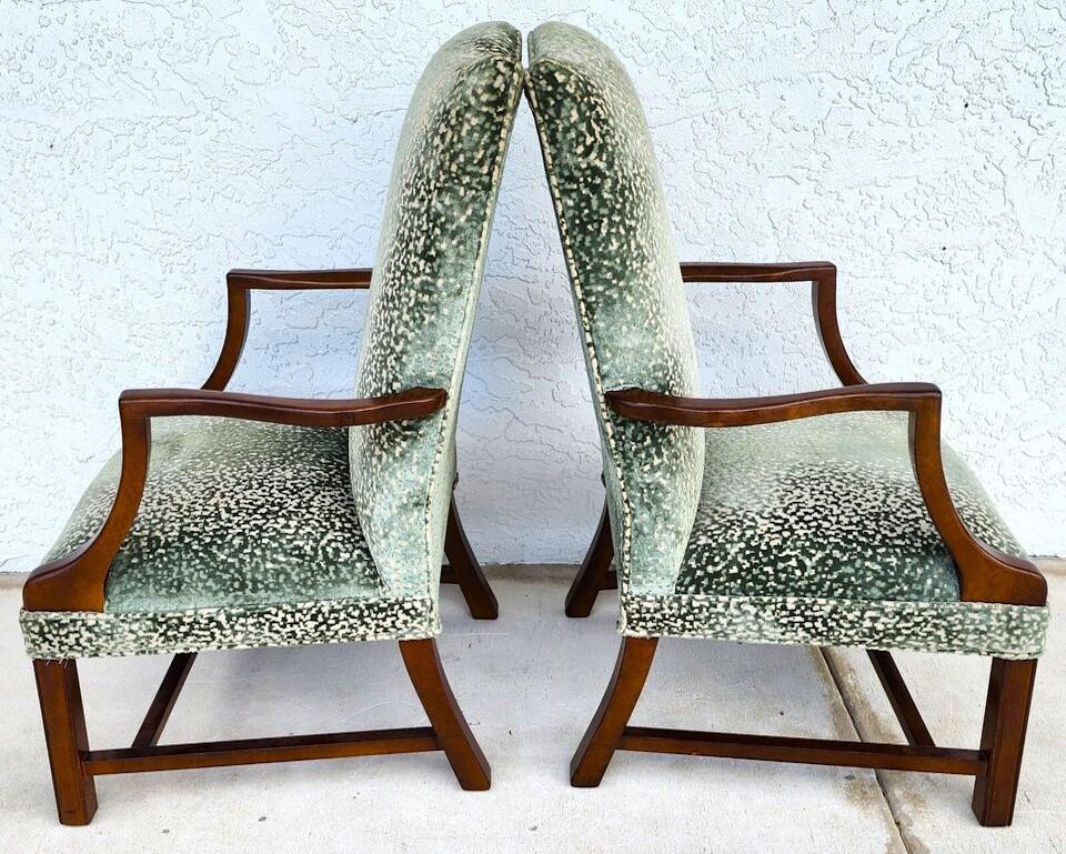 Late 20th Century Gainsborough Lolling Armchairs Pair For Sale