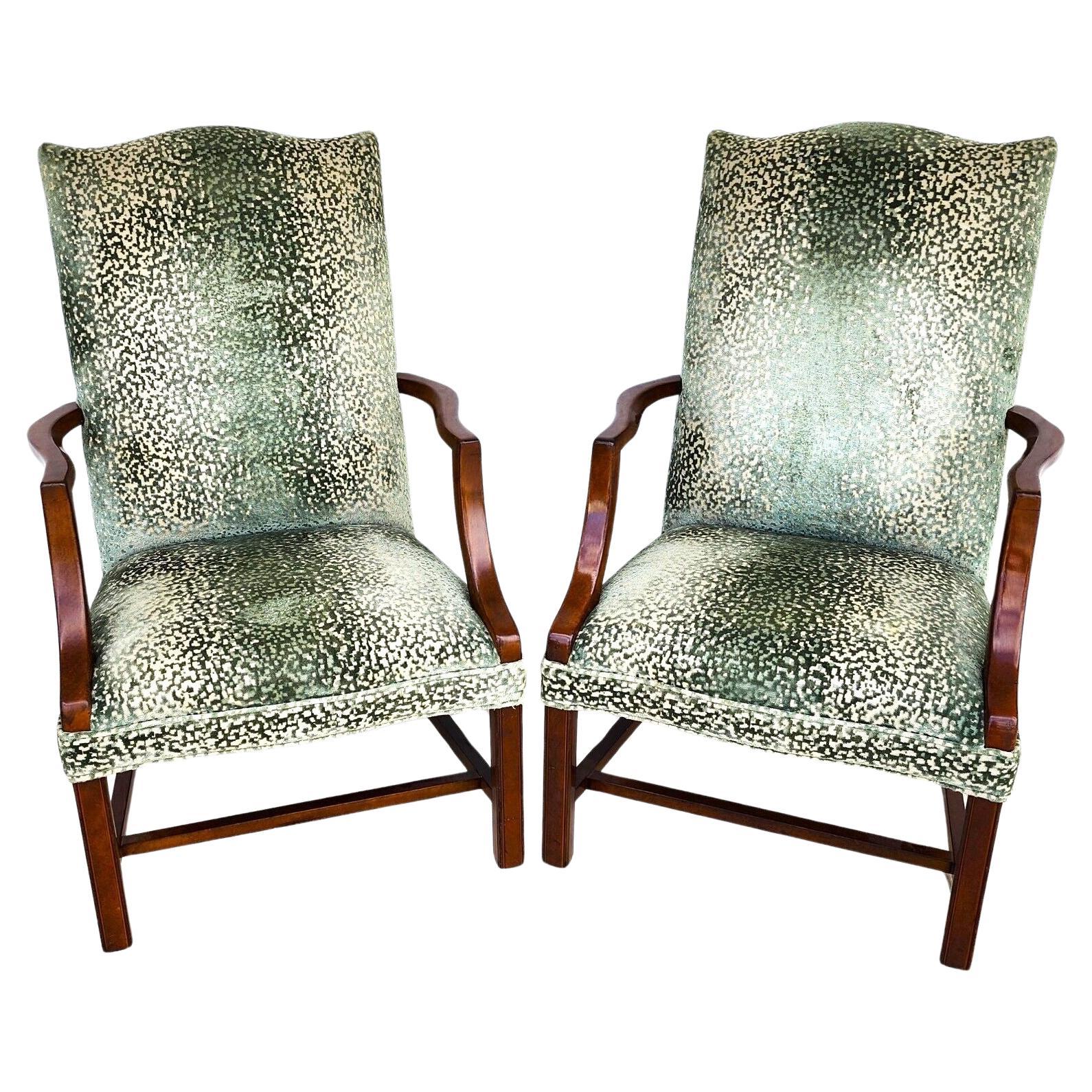 Gainsborough Lolling Armchairs Pair For Sale