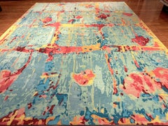 Gaio Tapis moderne noué à la main - 9' x 12'