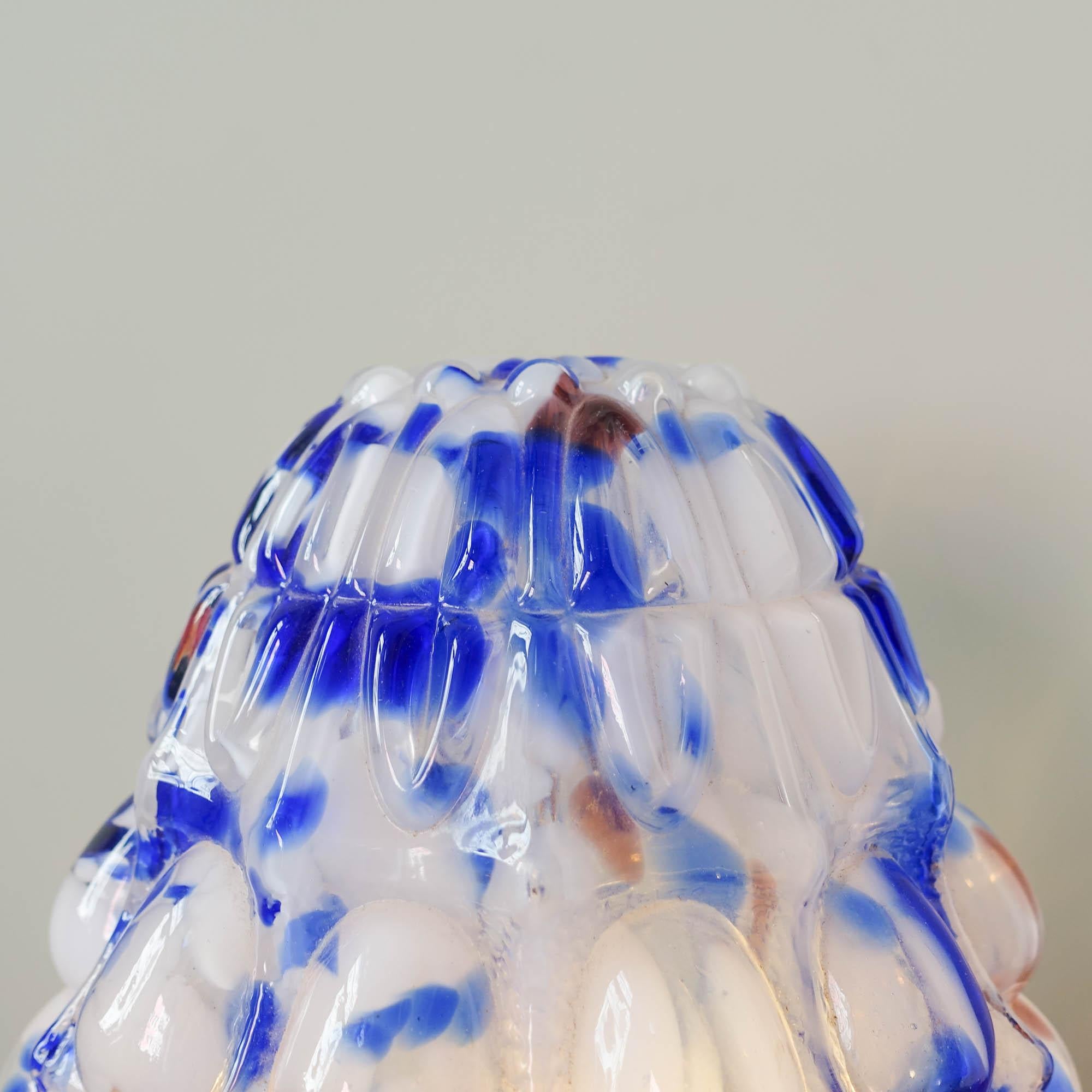 Gaivota Bubbles Table Lamp in White & Blue, 1970's 3
