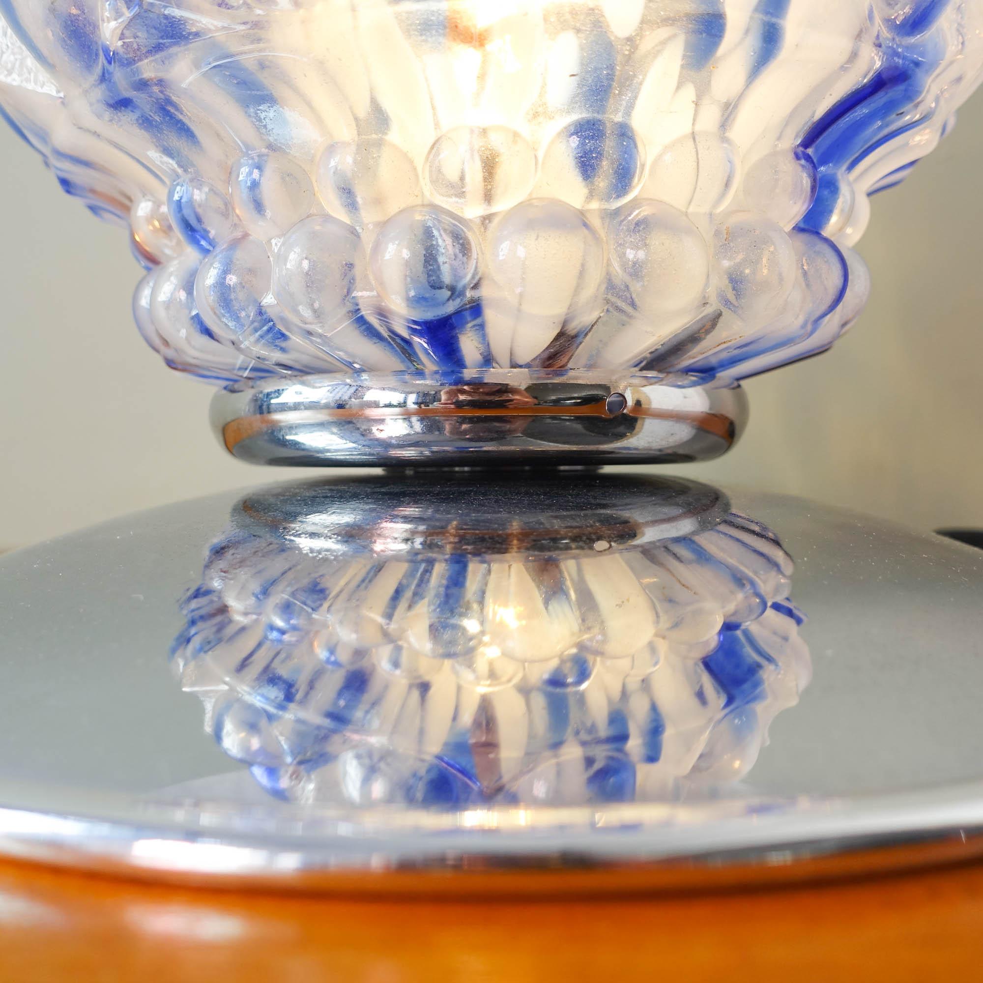 Gaivota Bubbles Table Lamp in White & Blue, 1970's 5