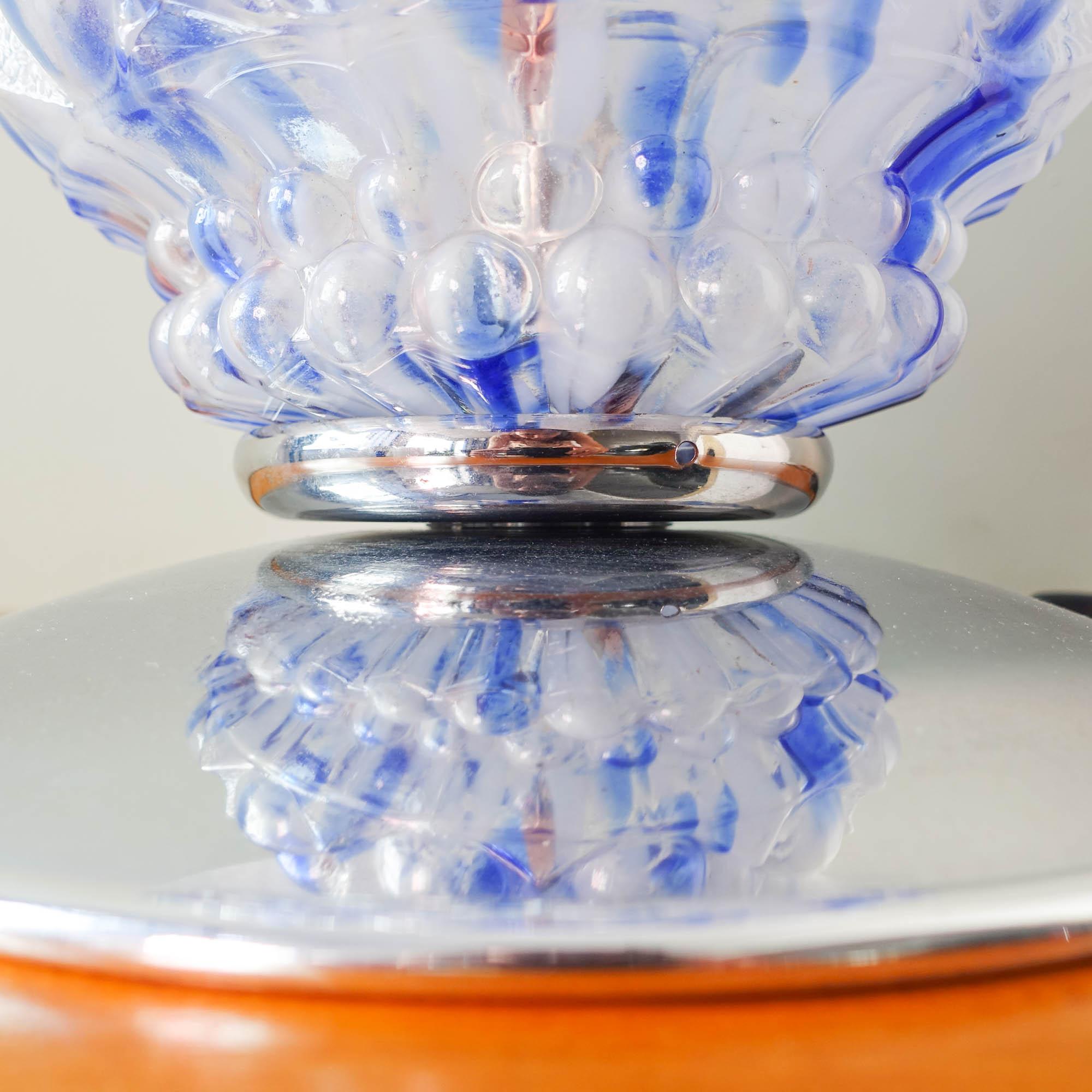 Gaivota Bubbles Table Lamp in White & Blue, 1970's 6