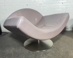 GAIVOTA leather & steel armchair by RICARDO FASANELLO "Seagull Armchair" 1980