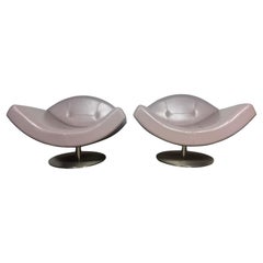Sillón GAIVOTA de cuero y acero de RICARDO FASANELLO "Sillón Gaviota" 1980