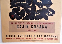 Gajin Kosaka Un Artiste Japonaise Contemporain Exhibition Poster 1956