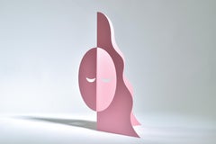 Pink moon - abstract figurative sculpture