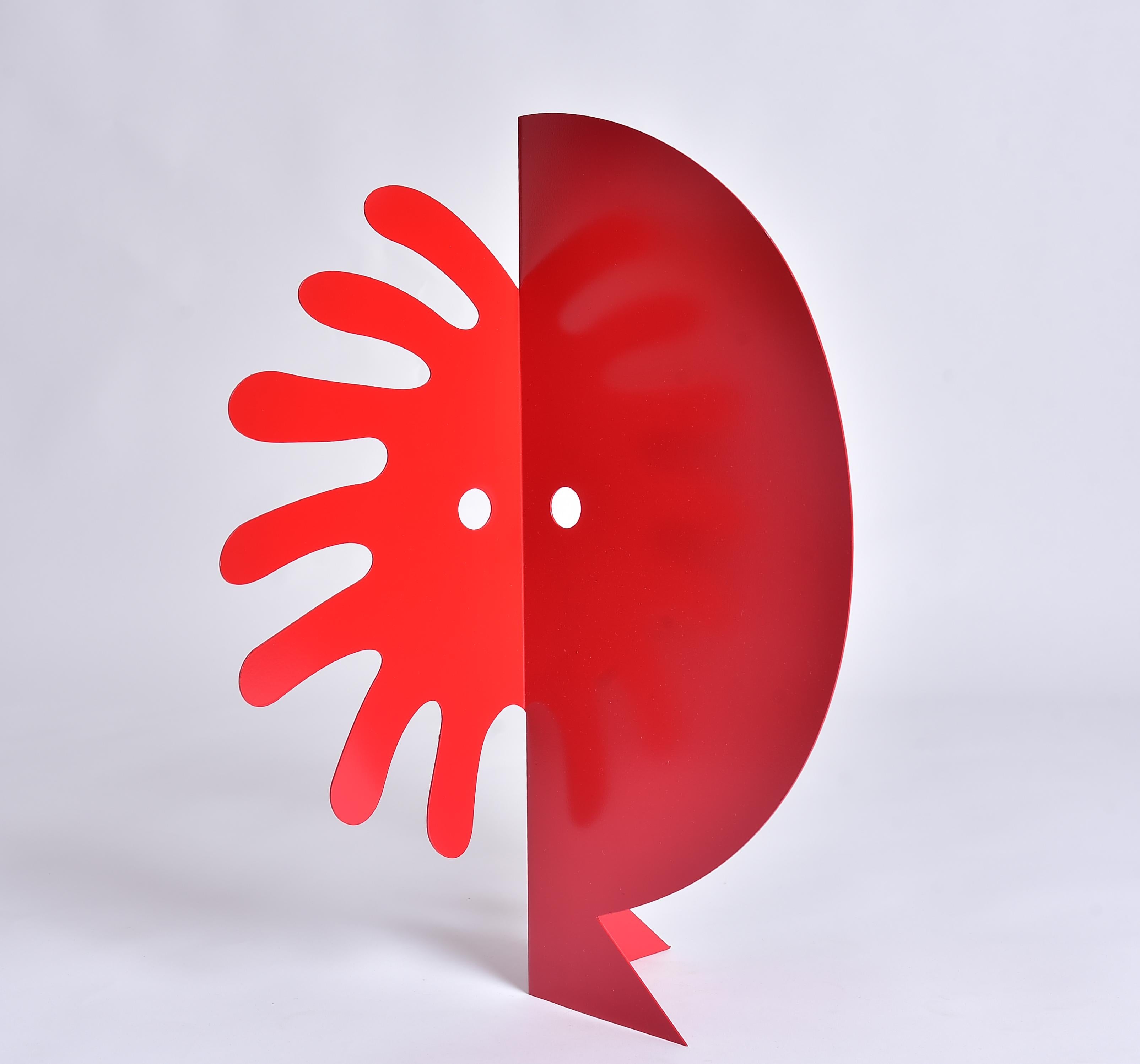 Sol Rojo - escultura figurativa abstracta - Sculpture de Gal Melnick