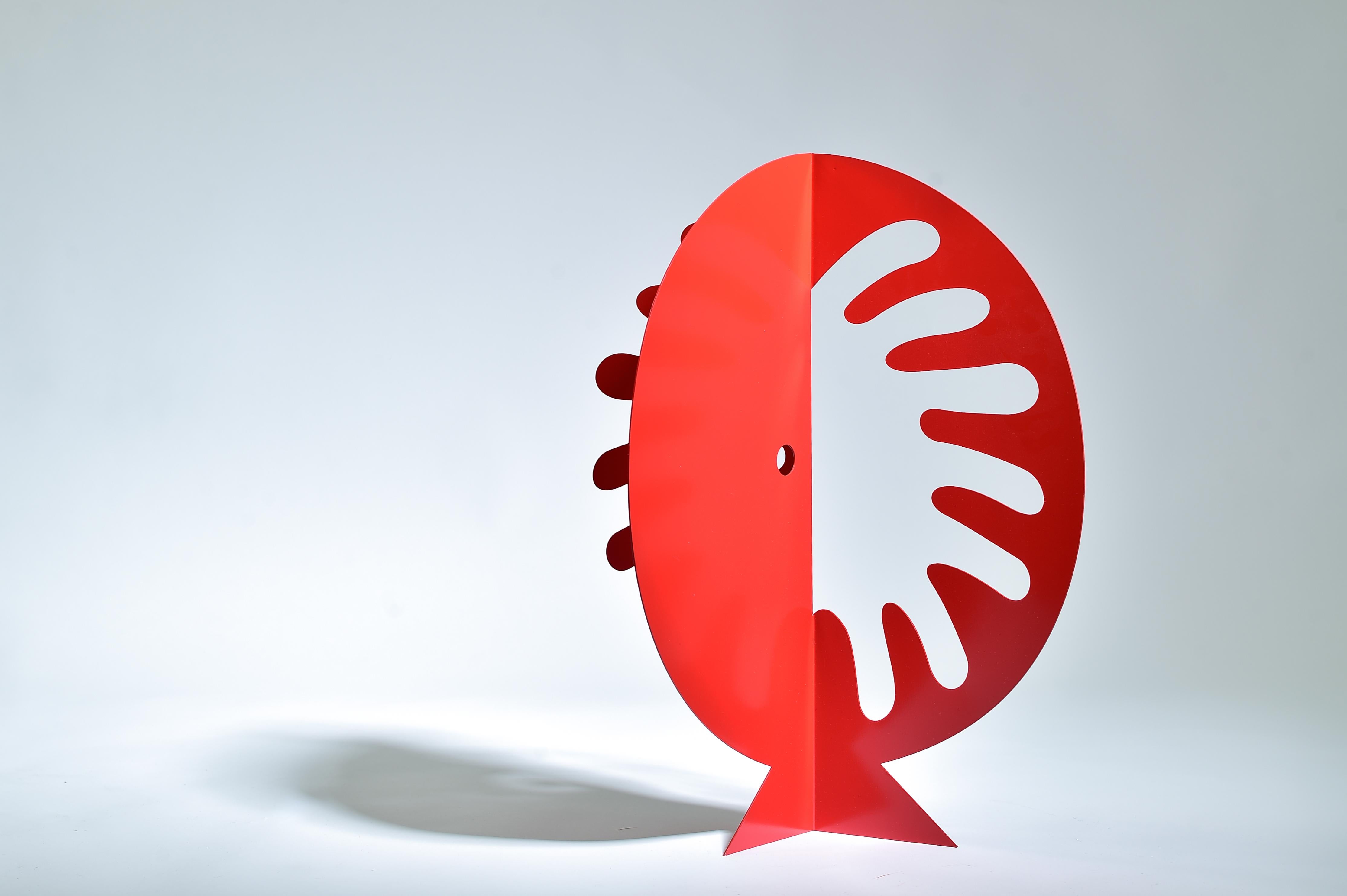 Red Sun - scultura figurativa astratta - Abstract Sculpture Grigio di Gal Melnick