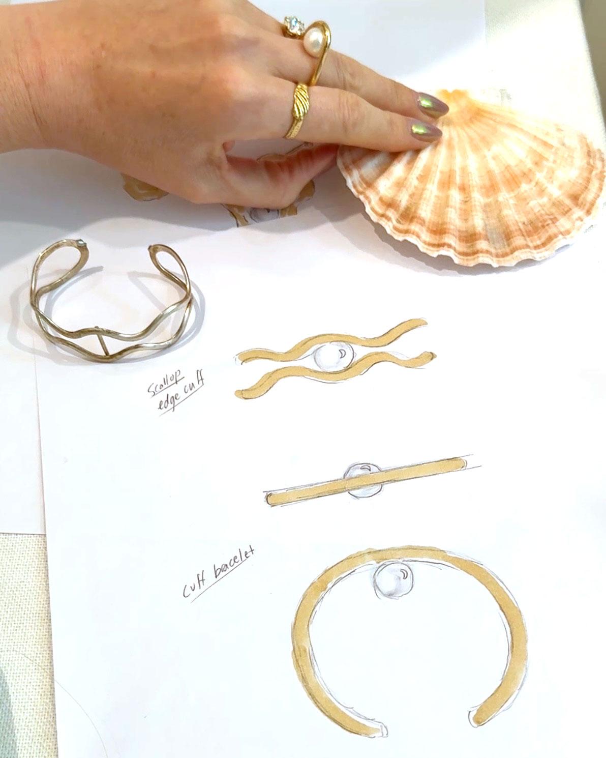Donna Bracciale Gala in oro 14k con smerlo e perle in vendita