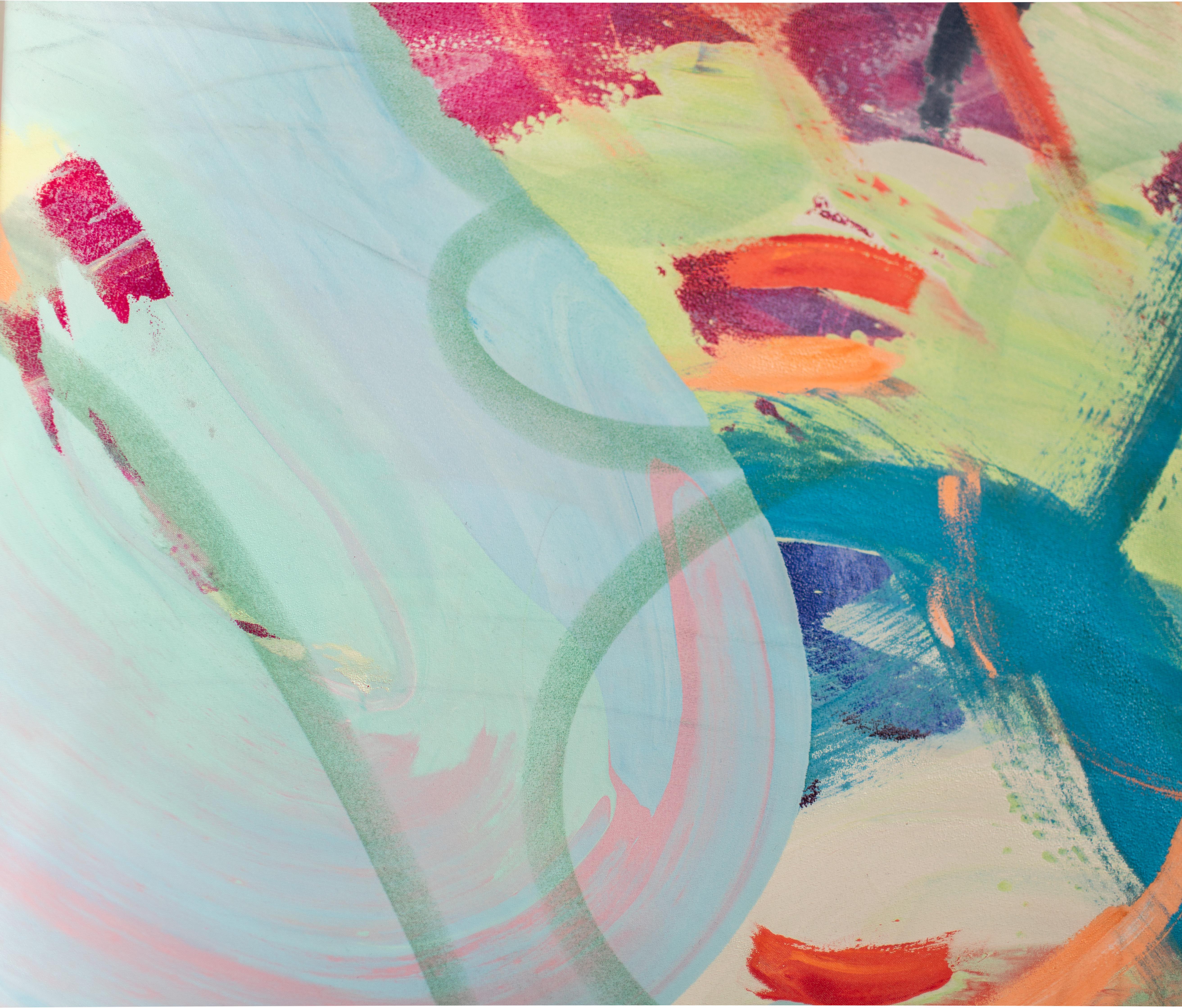 Marguerites (New Wave) I - Abstrait Painting par Gala Bell 
