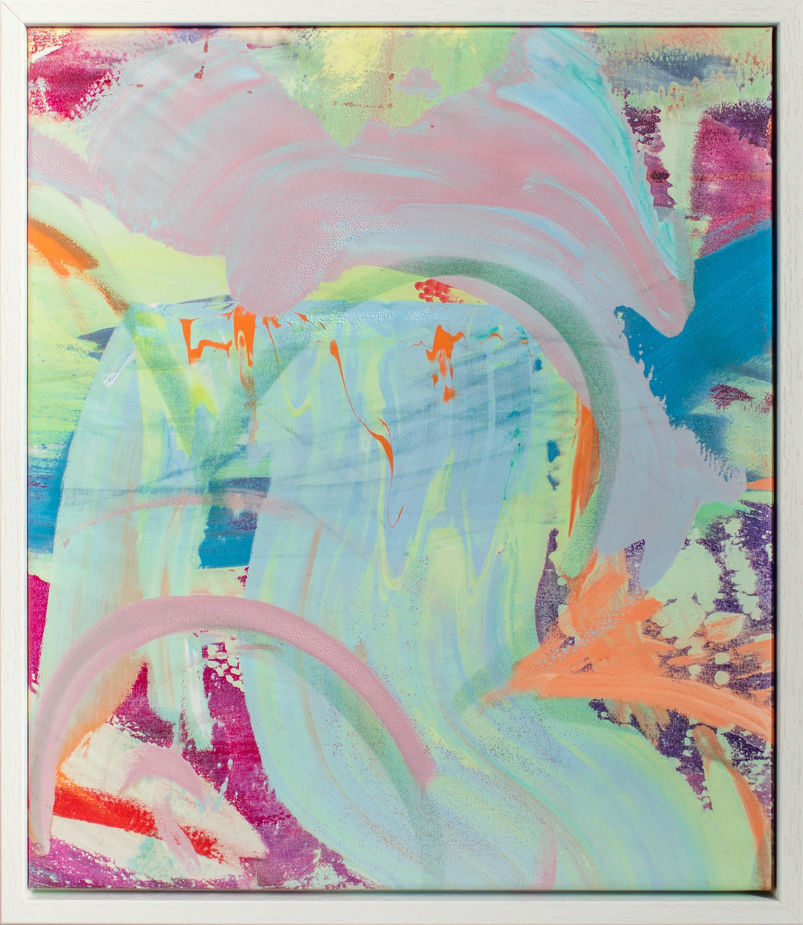 Marguerites (New Wave) II - Abstrait Painting par Gala Bell 