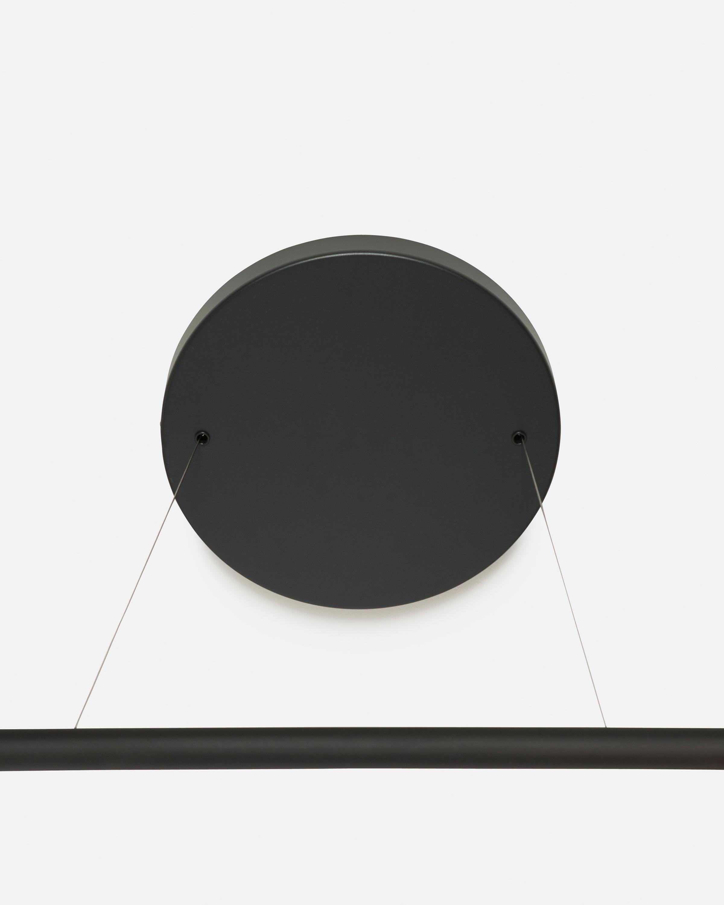 American Gala Cross Chandelier by RBW in Frosted Glass Globes and Matte Black Aluminum For Sale