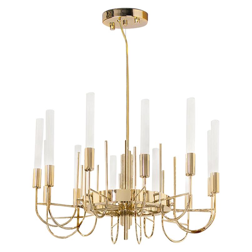 Modern Crystal Glass Gala II Suspension Lamp by Luxxu For Sale