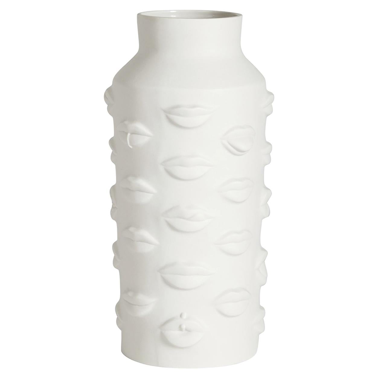 Gala Lips Porcelain Column Vase