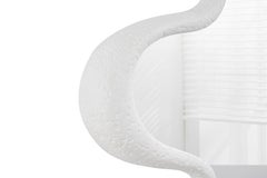 GALA Mirror - Hand finished French Plaster textured curved frame in Blanco White