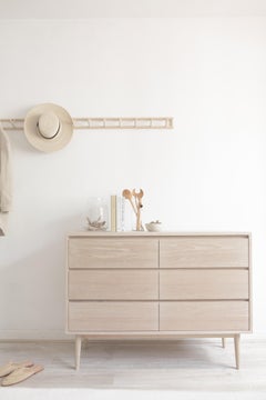 Cómoda de Chapa de Roble Blanco Gala