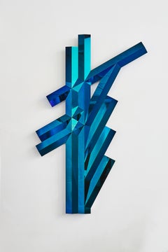 Galactica I Blue Mirror Sculpture by SB26