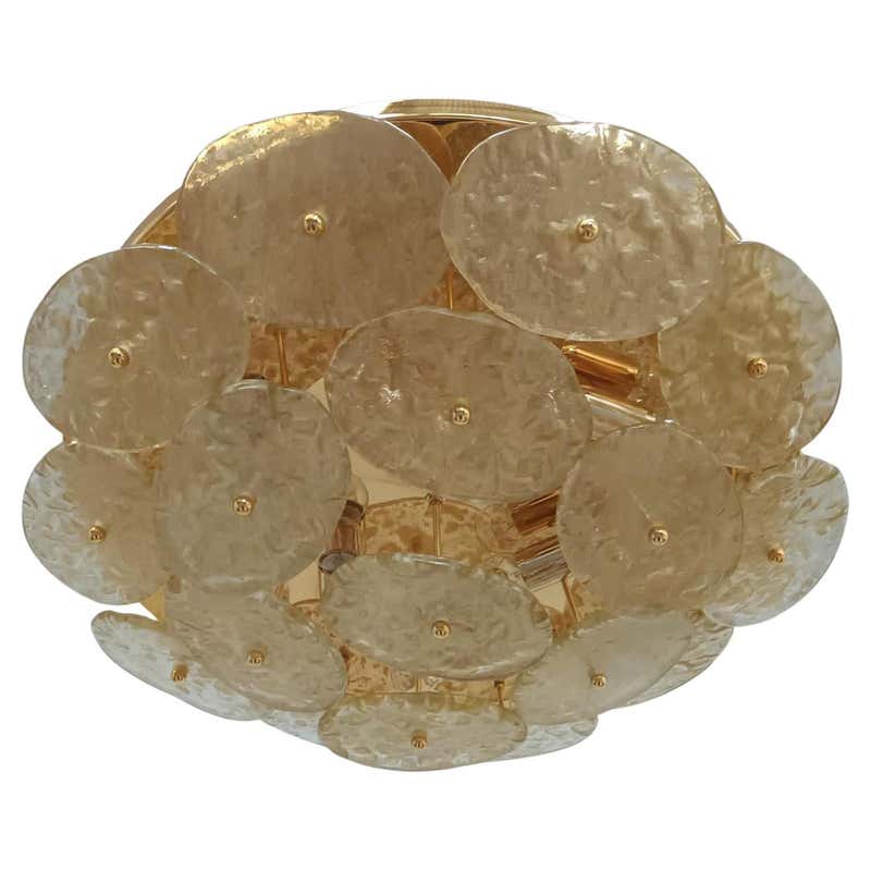 Large Capiz Shell Flush Mount at 1stDibs | capiz shell flush mount ...