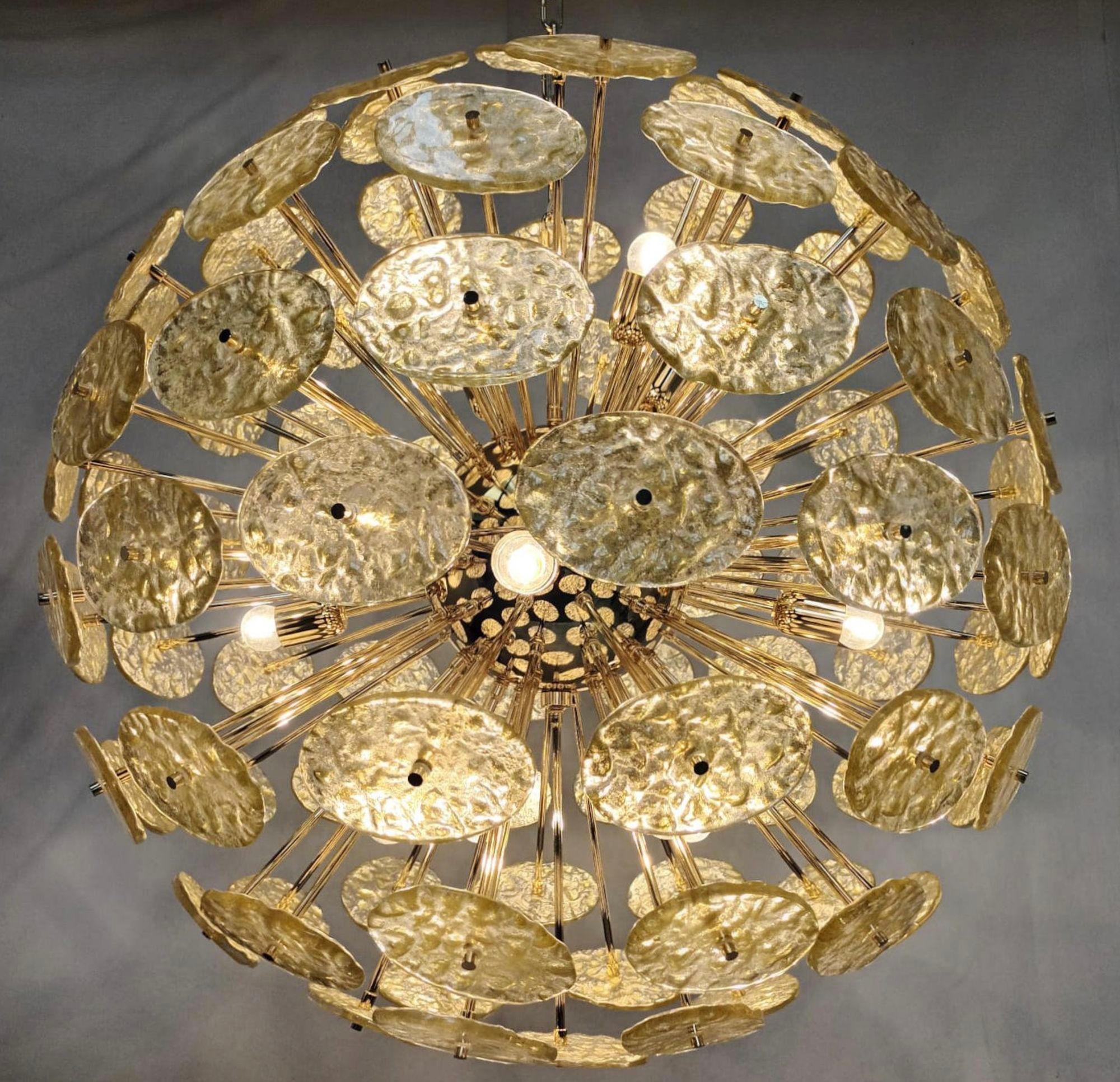 Italian Galactico Sputnik Murano Glass Chandelier. Italy, 1970's. For Sale