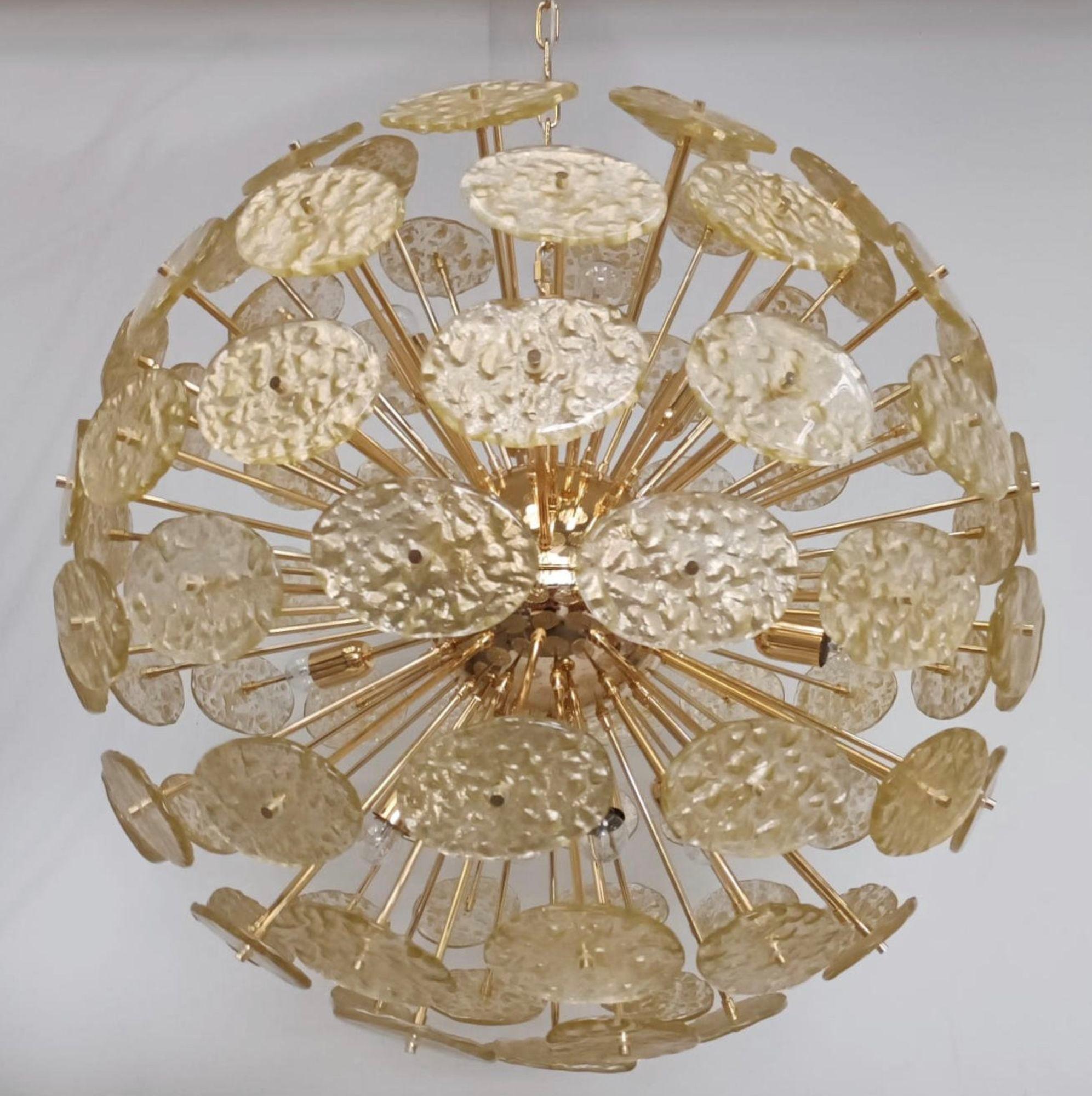 Galactico Sputnik Murano Glass Chandelier. Italy, 1970's. In Excellent Condition For Sale In Los Angeles, CA