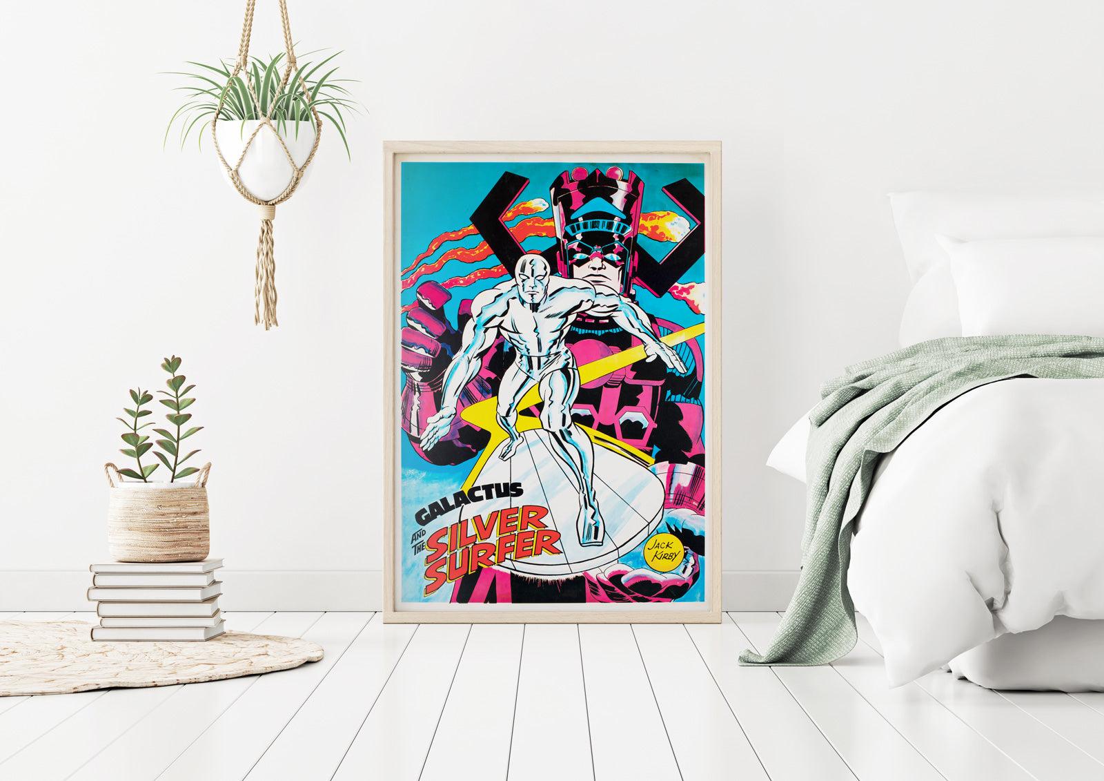 Fantastic and very colourful original Galactus and the Silver Surfer 1970 Marvel fan club Poster designed by Jack Kirby.


This original vintage poster was originally rolled and has been professionally linen-backed. It is sized 22 3/4 x 33 inches