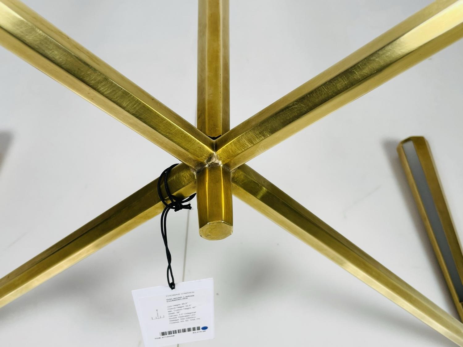 Galahad Brass Chandelier by Thomas O'Brian 3