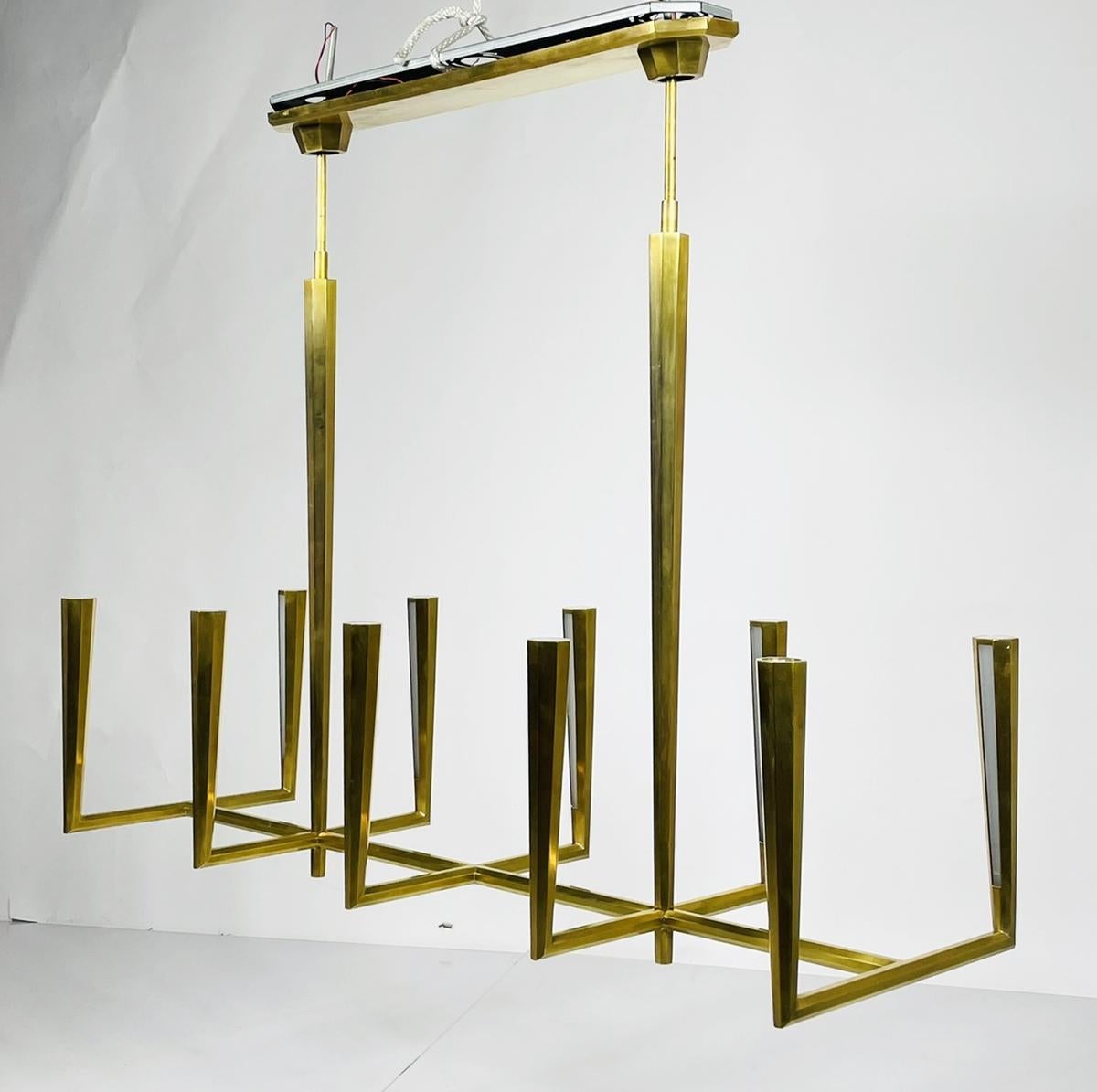 Unknown Galahad Large Linear Chandelier by Thomas O'Brian